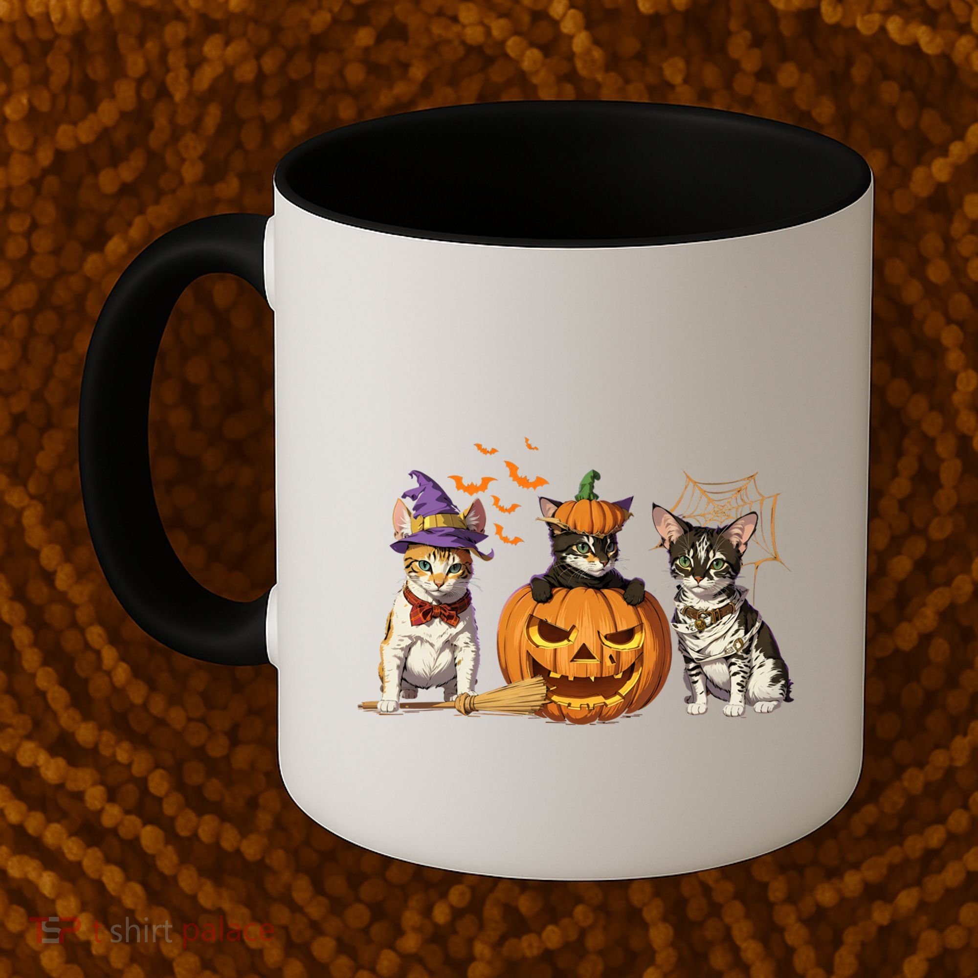 Cute Cat Halloween Witch Mummy Pumpkin Funny Cat Lover Gift Coffee Mug