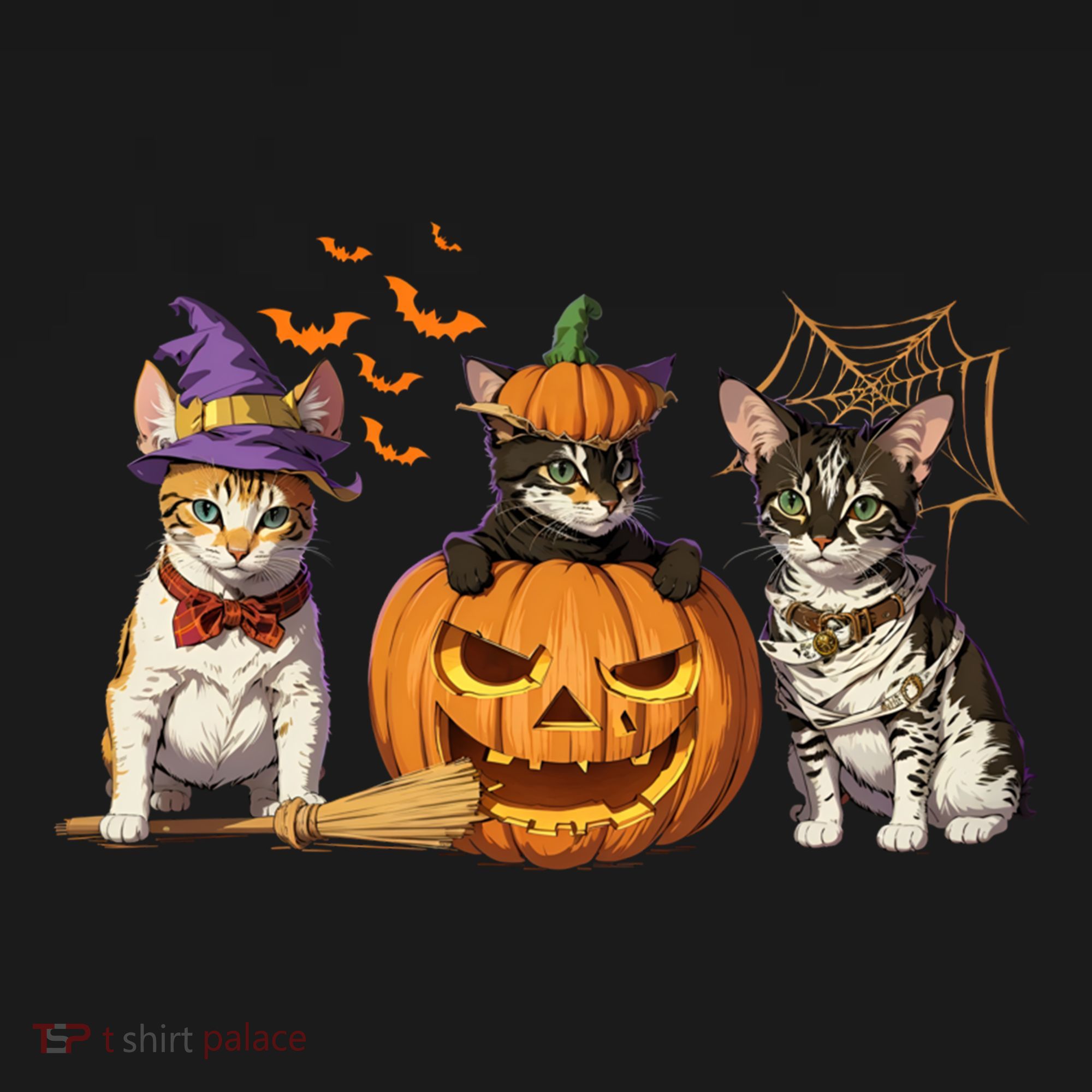 Cute Cat Halloween Witch Mummy Pumpkin Funny Cat Lover Gift Women's Hoodie