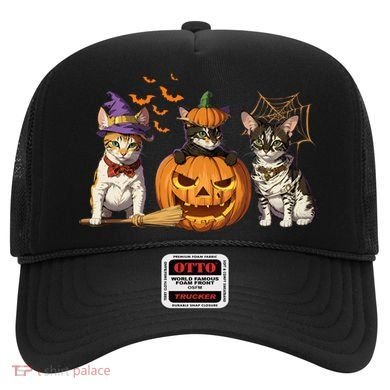 Cute Cat Halloween Witch Mummy Pumpkin Funny Cat Lover Gift Hat