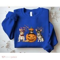 Cute Cat Halloween Witch Mummy Pumpkin Funny Cat Lover Gift Sweatshirt thumb 2
