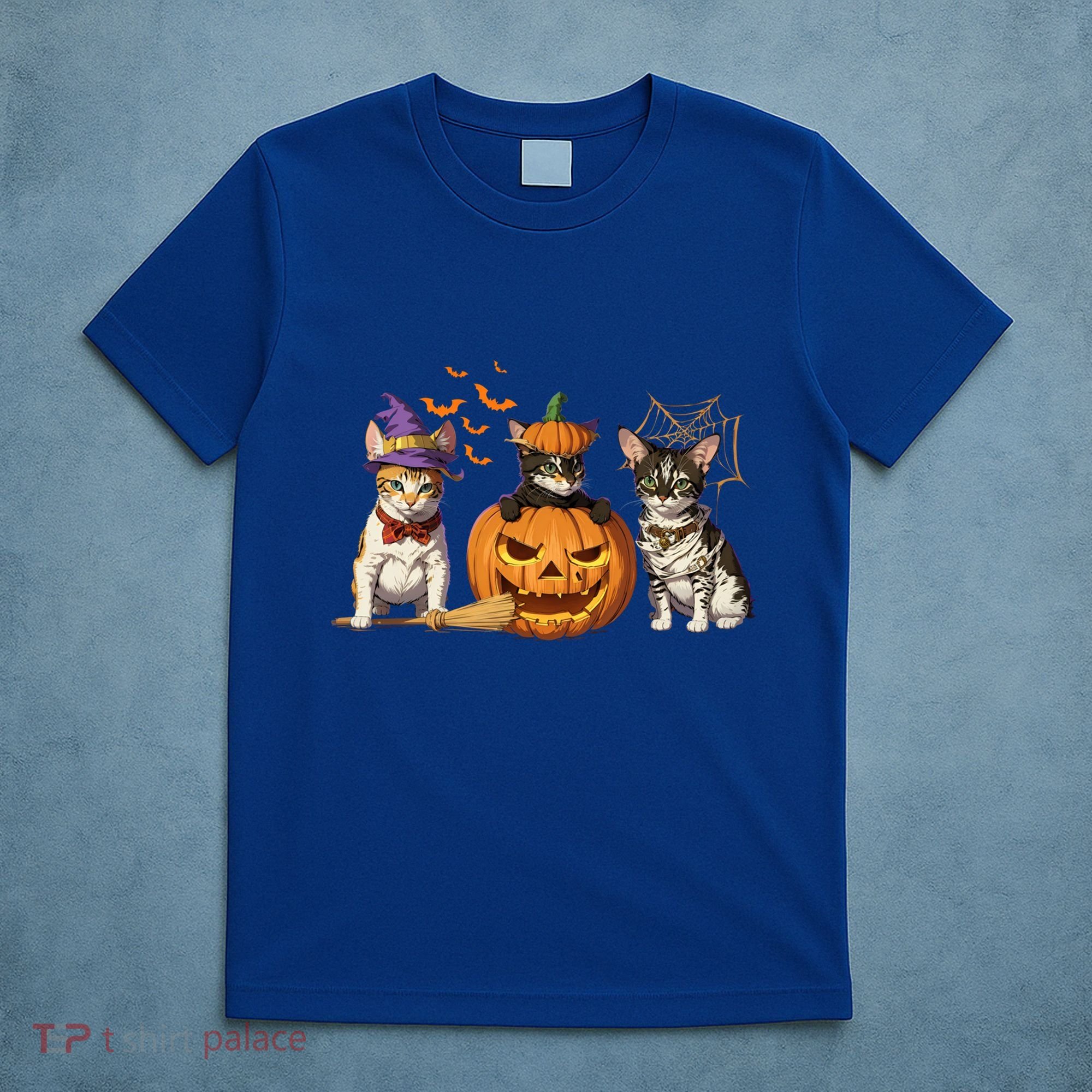 Cute Cat Halloween Witch Mummy Pumpkin Funny Cat Lover Gift T-Shirt
