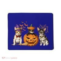 Cute Cat Halloween Witch Mummy Pumpkin Funny Cat Lover Gift Mousepad thumb 0