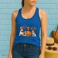 Cute Cat Halloween Witch Mummy Pumpkin Funny Cat Lover Gift Women's Tank Top thumb 2