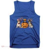 Cute Cat Halloween Witch Mummy Pumpkin Funny Cat Lover Gift Tank Top thumb 0