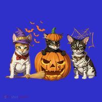 Cute Cat Halloween Witch Mummy Pumpkin Funny Cat Lover Gift Visor thumb 3