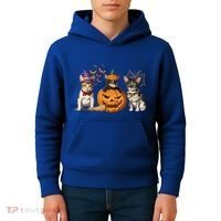 Cute Cat Halloween Witch Mummy Pumpkin Funny Cat Lover Gift Kids Hoodie thumb 4