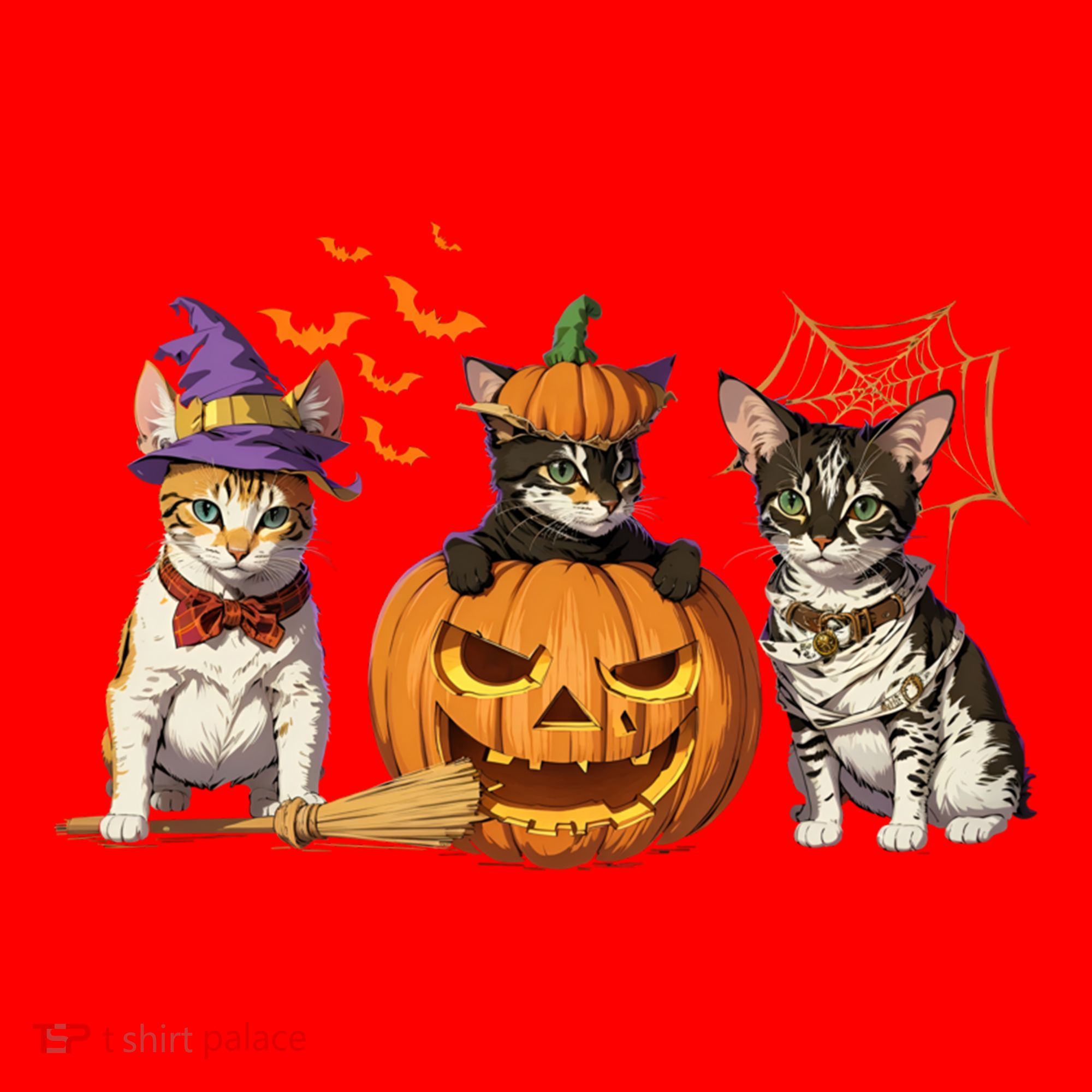 Cute Cat Halloween Witch Mummy Pumpkin Funny Cat Lover Gift Santa Hat