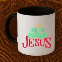 Christian Christmas HAPPY BIRTHDAY JESUS Gift Coffee Mug thumb 2