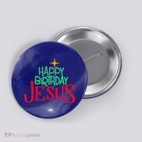 Christian Christmas HAPPY BIRTHDAY JESUS Gift Button thumb 0
