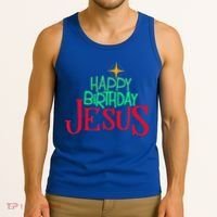 Christian Christmas HAPPY BIRTHDAY JESUS Gift Tank Top thumb 3