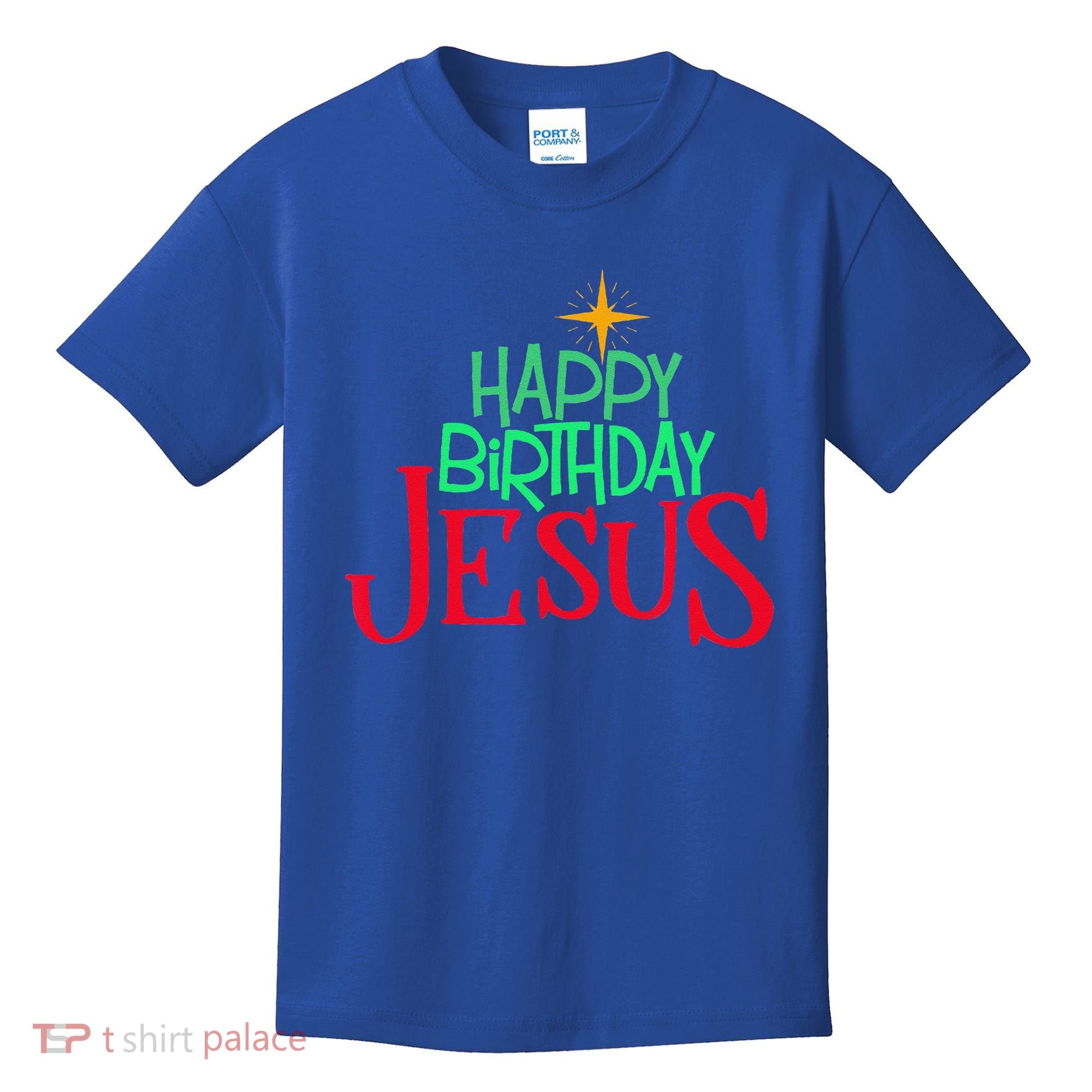 Christian Christmas HAPPY BIRTHDAY JESUS Gift Kids T-Shirt
