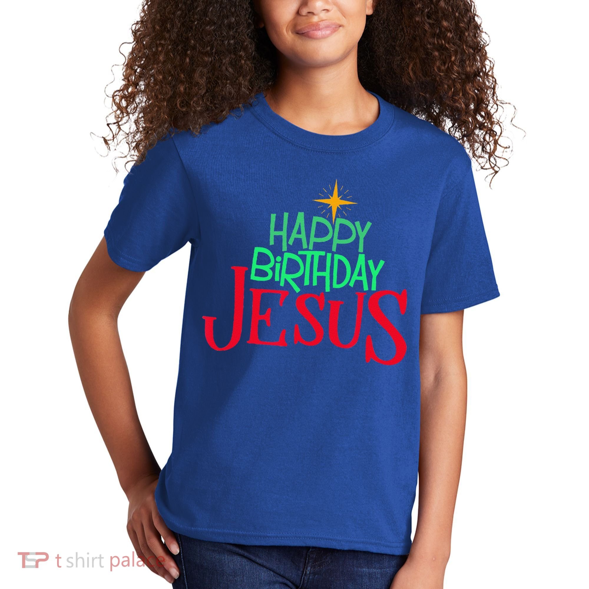 Christian Christmas HAPPY BIRTHDAY JESUS Gift Kids T-Shirt