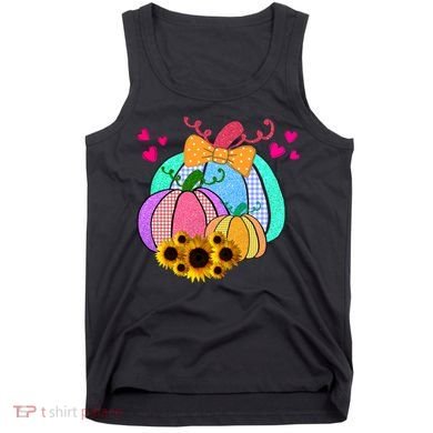 Colorful Cute Halloween Sunflower Pumpkin Tank Top