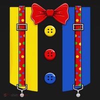Clown Costume Halloween Circus Matching USA-Made Doggie Bandana thumb 2