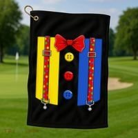 Clown Costume Halloween Circus Matching Golf Towel thumb 1