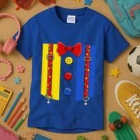 Clown Costume Halloween Circus Matching Kids T-Shirt thumb 3