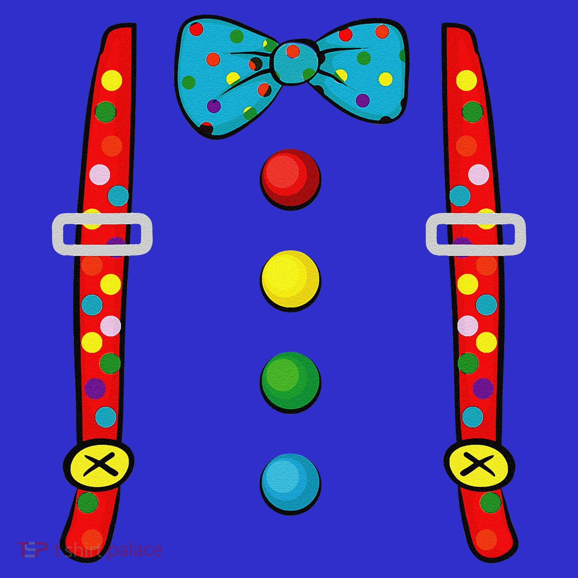 Clown Costume Halloween Funny Circus Clown DIY Costume Polo