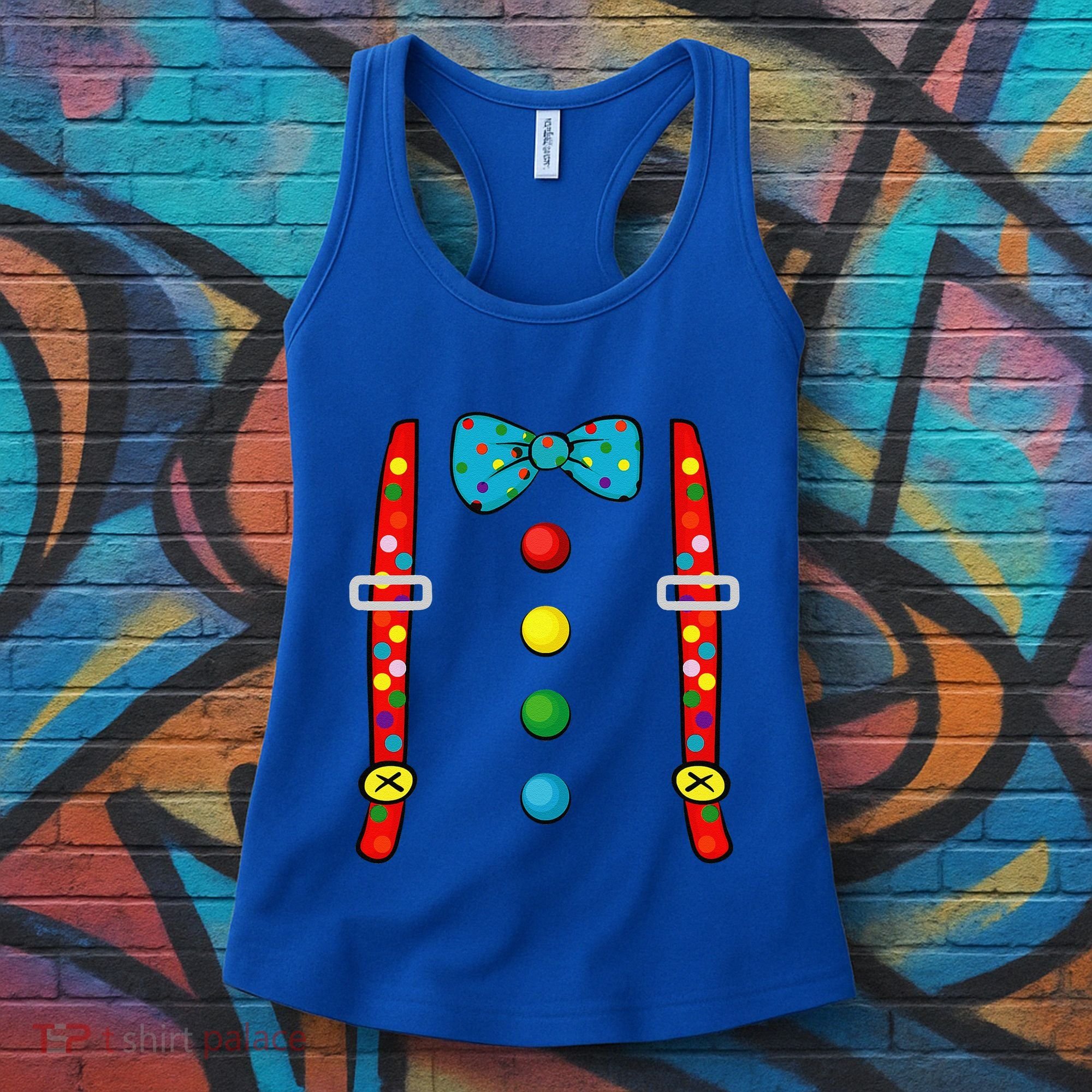 Clown Costume Halloween Funny Circus Clown DIY Costume Women's Tank Top