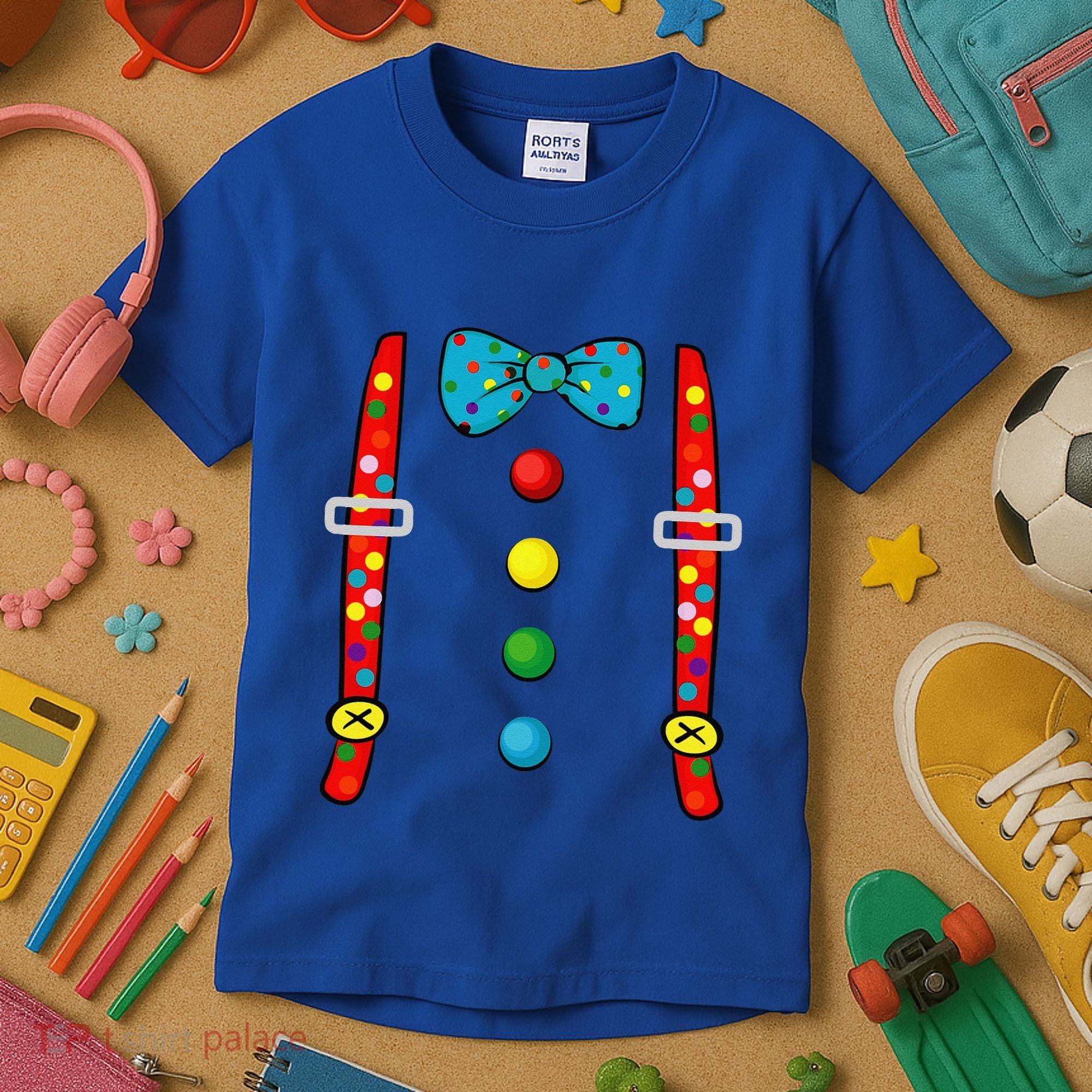 Clown Costume Halloween Funny Circus Clown DIY Costume Kids T-Shirt