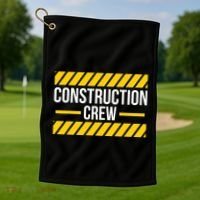 Construction Crew Highway Worker Golf Towel thumb 1