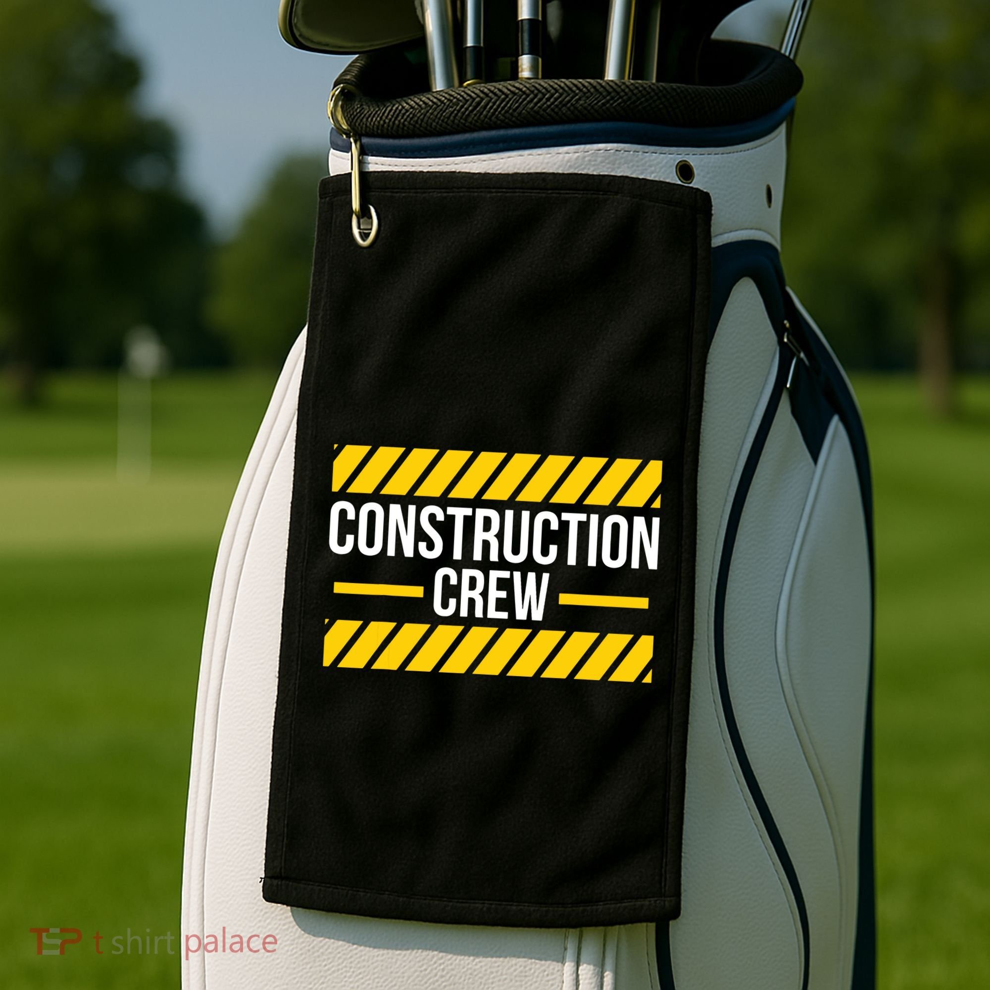Construction Crew Highway Worker Golf Towel