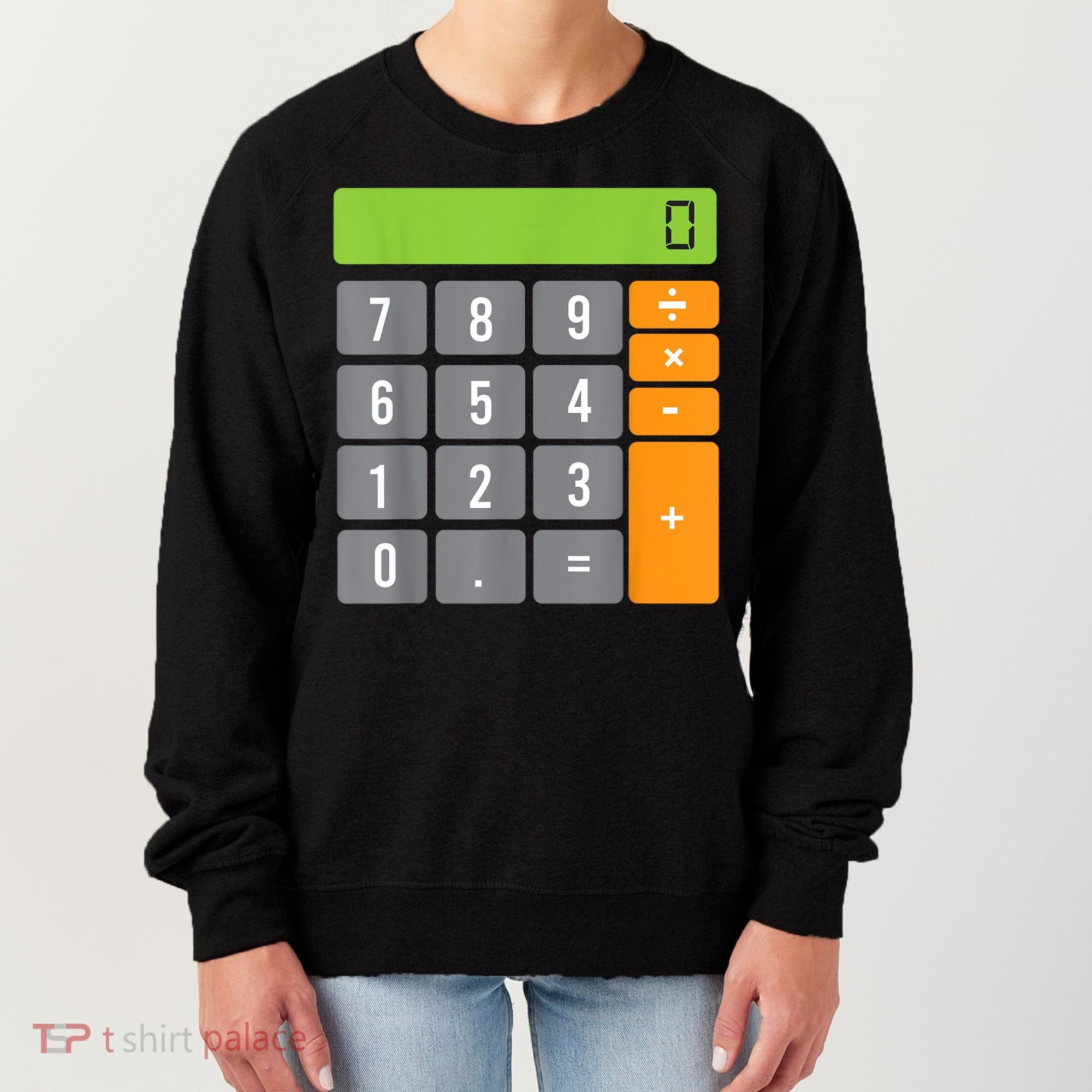 Calculator Costume Halloween Easy Cosplay Math Geek Outfit Women's Sweatshirt