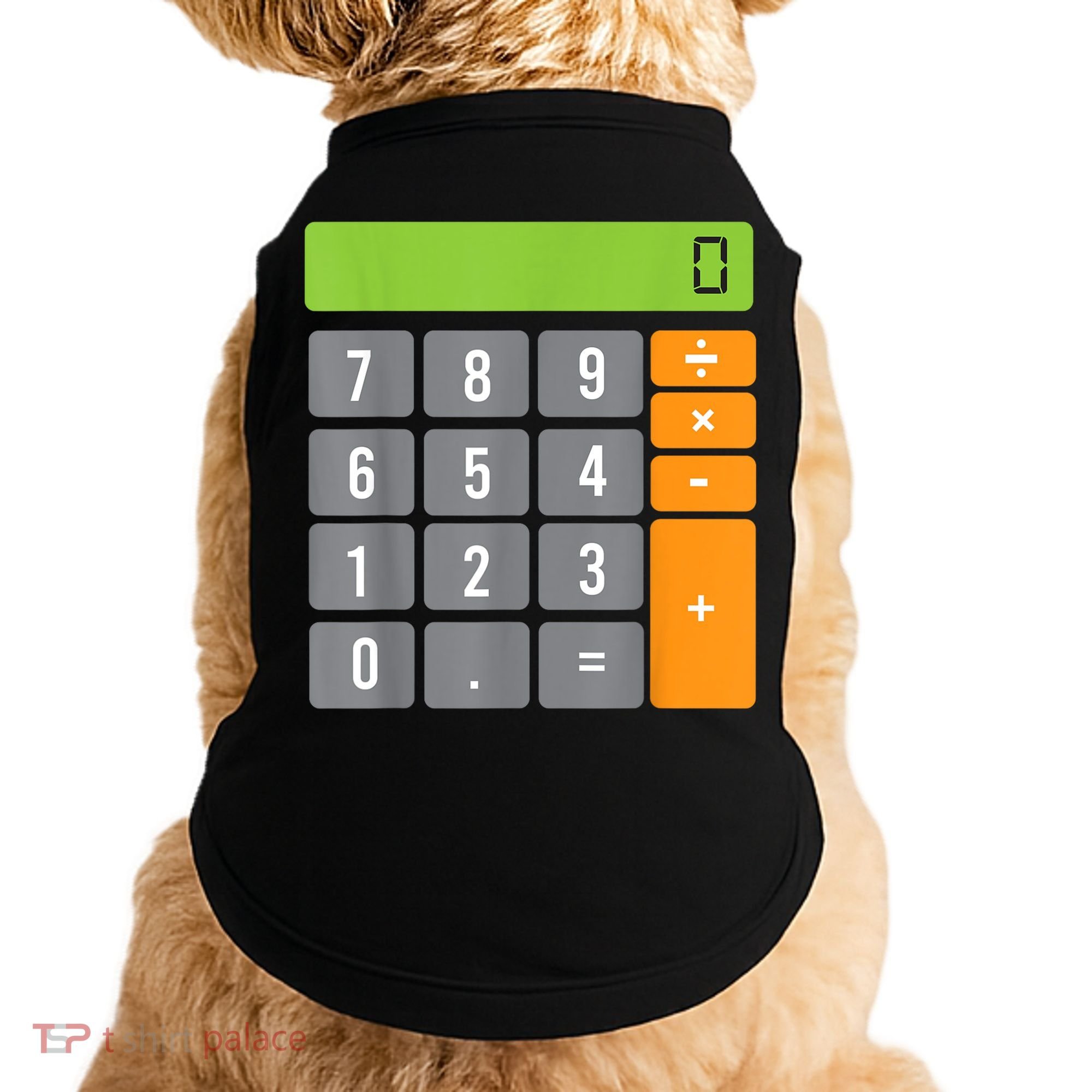 Calculator Costume Halloween Easy Cosplay Math Geek Outfit Doggie Tank