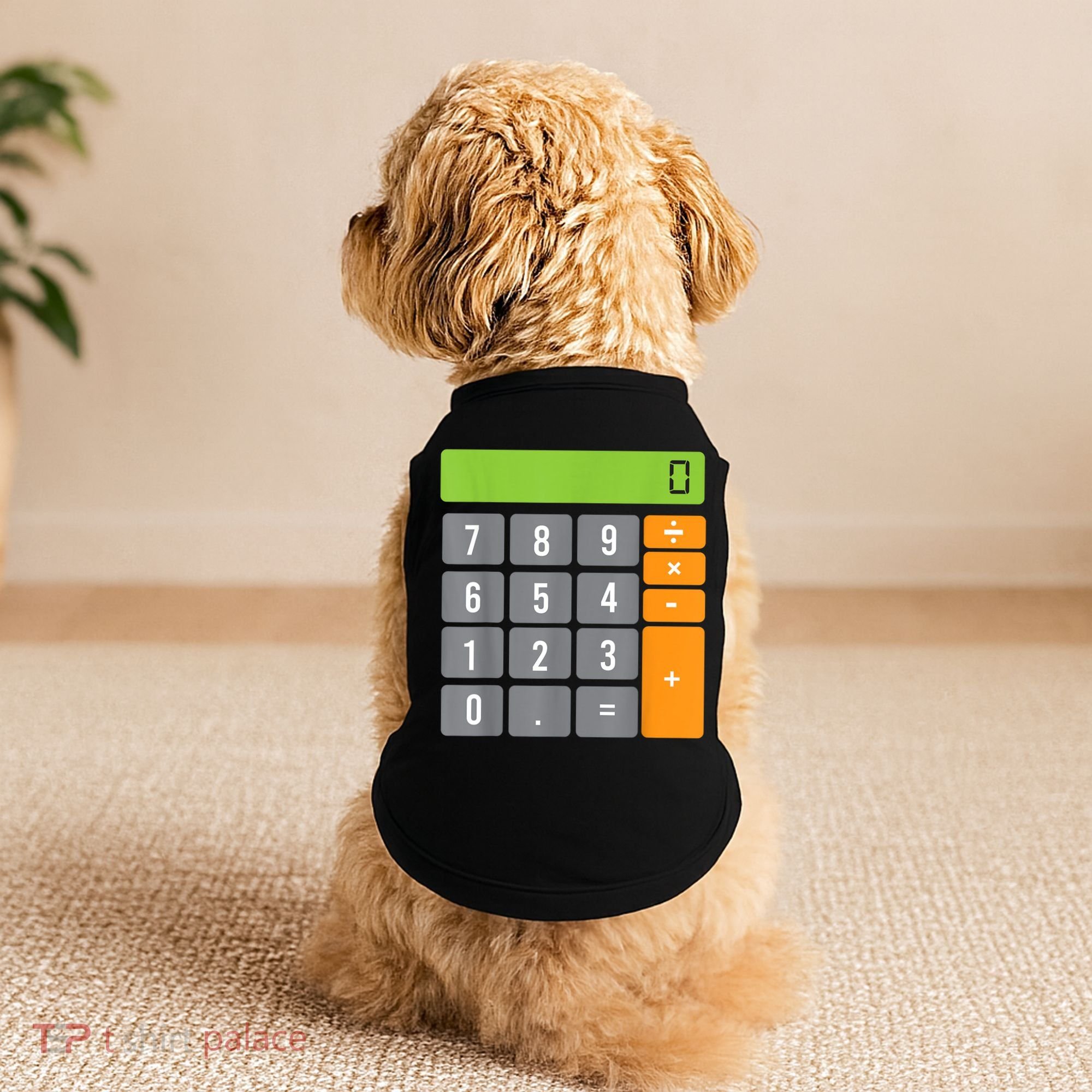 Calculator Costume Halloween Easy Cosplay Math Geek Outfit Doggie Tank