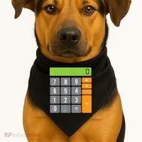 Calculator Costume Halloween Easy Cosplay Math Geek Outfit USA-Made Doggie Bandana thumb 1