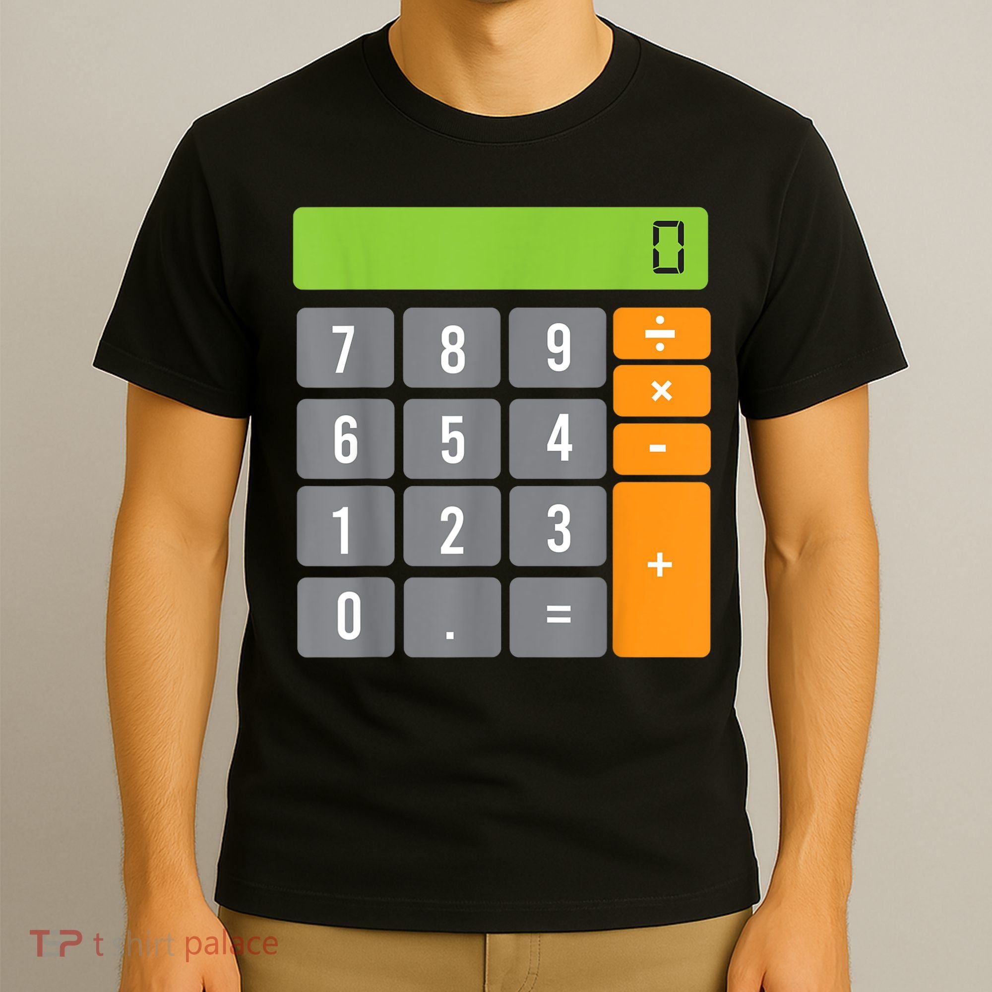 Calculator Costume Halloween Easy Cosplay Math Geek Outfit T-Shirt