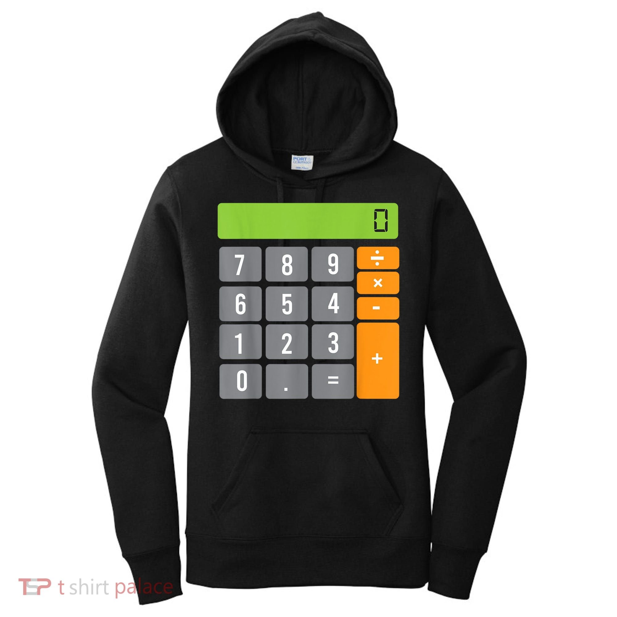 Calculator Costume Halloween Easy Cosplay Math Geek Outfit Women's Hoodie