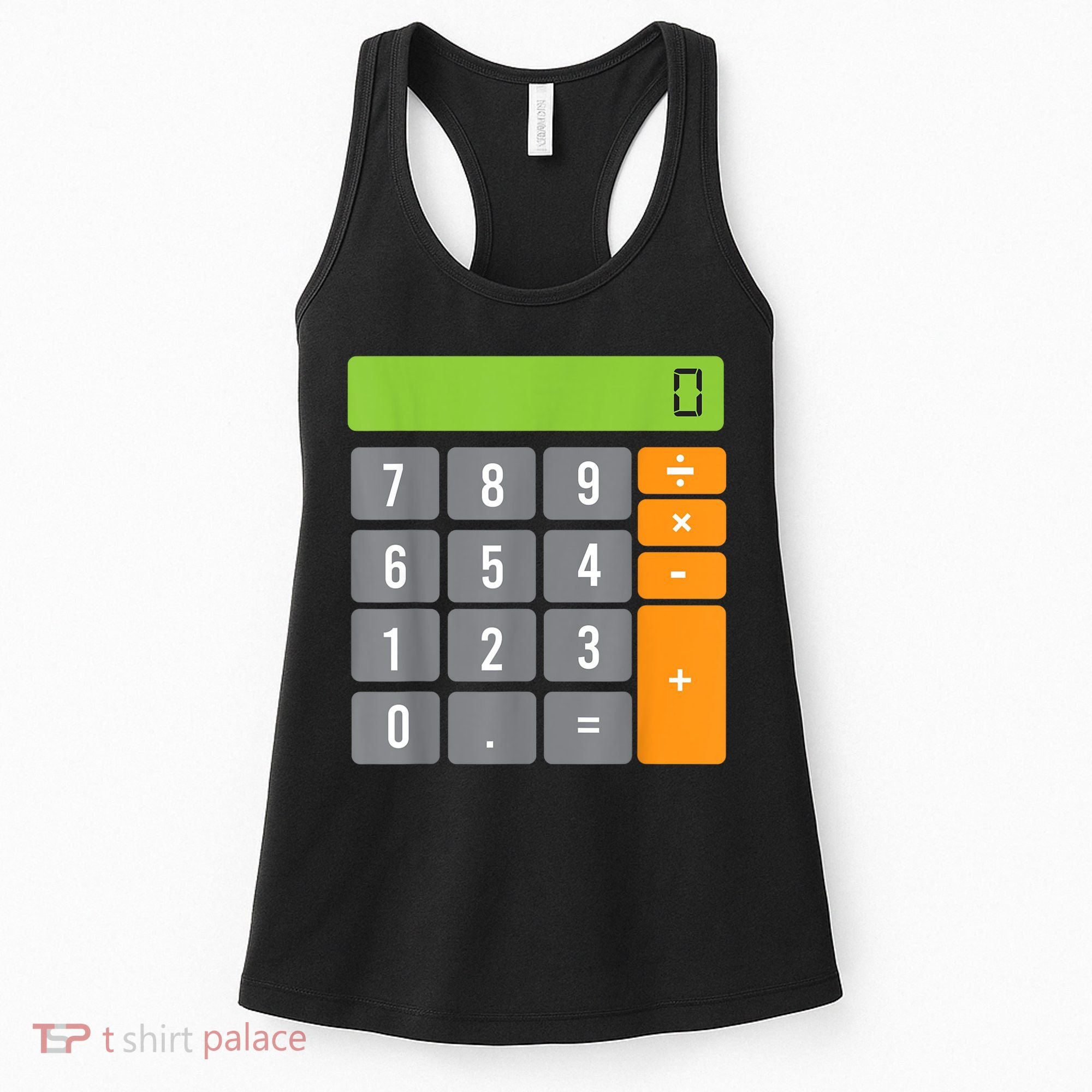 Calculator Costume Halloween Easy Cosplay Math Geek Outfit Women's Tank Top