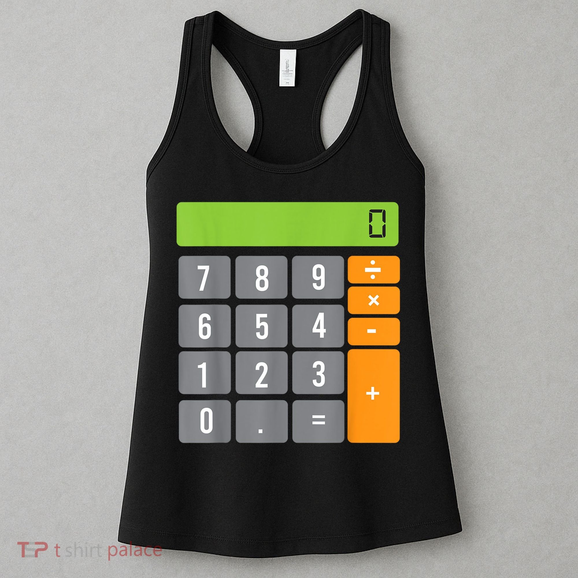 Calculator Costume Halloween Easy Cosplay Math Geek Outfit Women's Tank Top