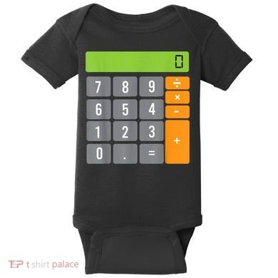 Calculator Costume Halloween Easy Cosplay Math Geek Outfit Baby Bodysuit