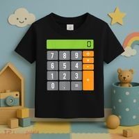 Calculator Costume Halloween Easy Cosplay Math Geek Outfit Toddler T-Shirt thumb 3