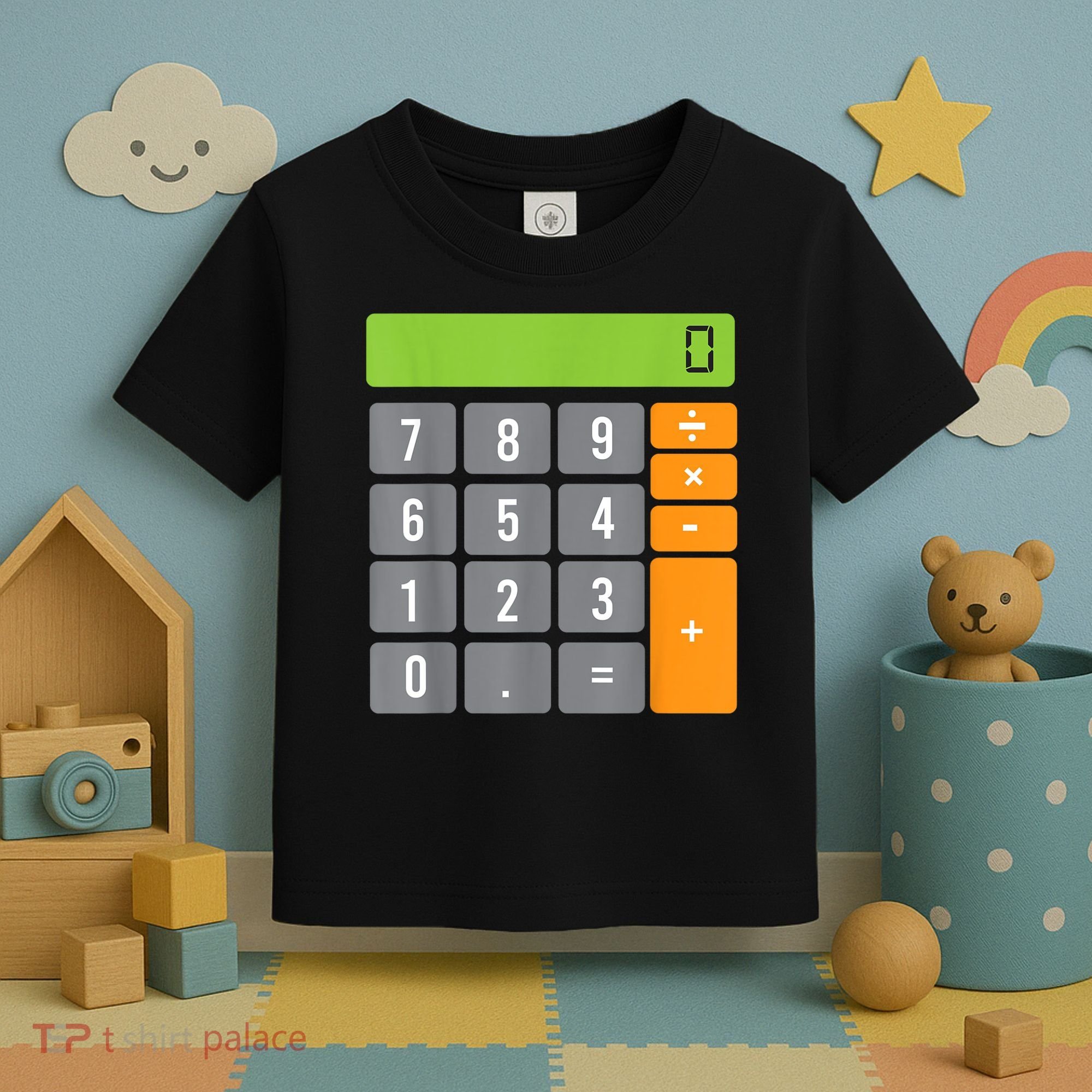 Calculator Costume Halloween Easy Cosplay Math Geek Outfit Toddler T-Shirt