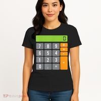 Calculator Costume Halloween Easy Cosplay Math Geek Outfit Women's T-Shirt thumb 4