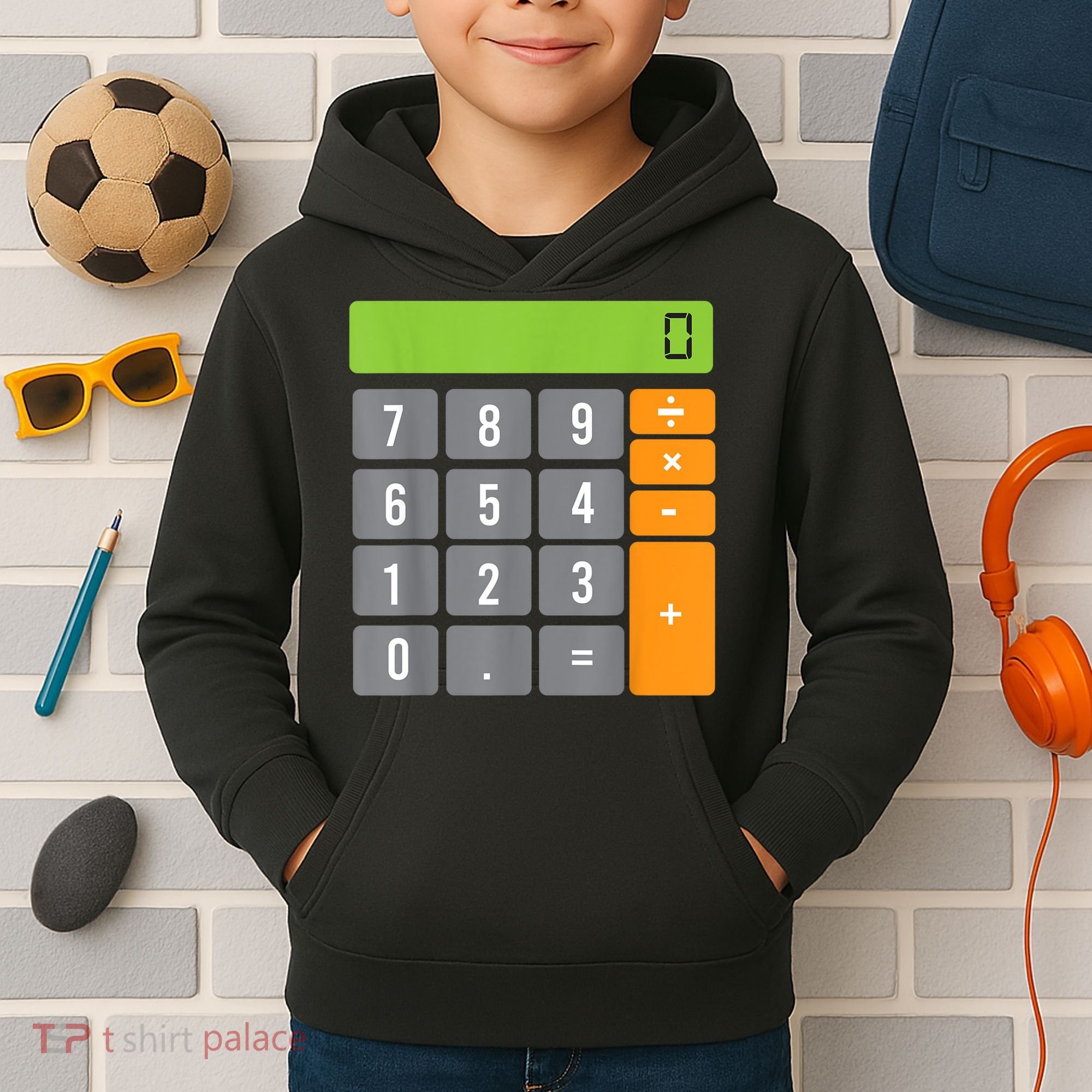 Calculator Costume Halloween Easy Cosplay Math Geek Outfit Kids Hoodie