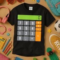 Calculator Costume Halloween Easy Cosplay Math Geek Outfit Kids T-Shirt thumb 3