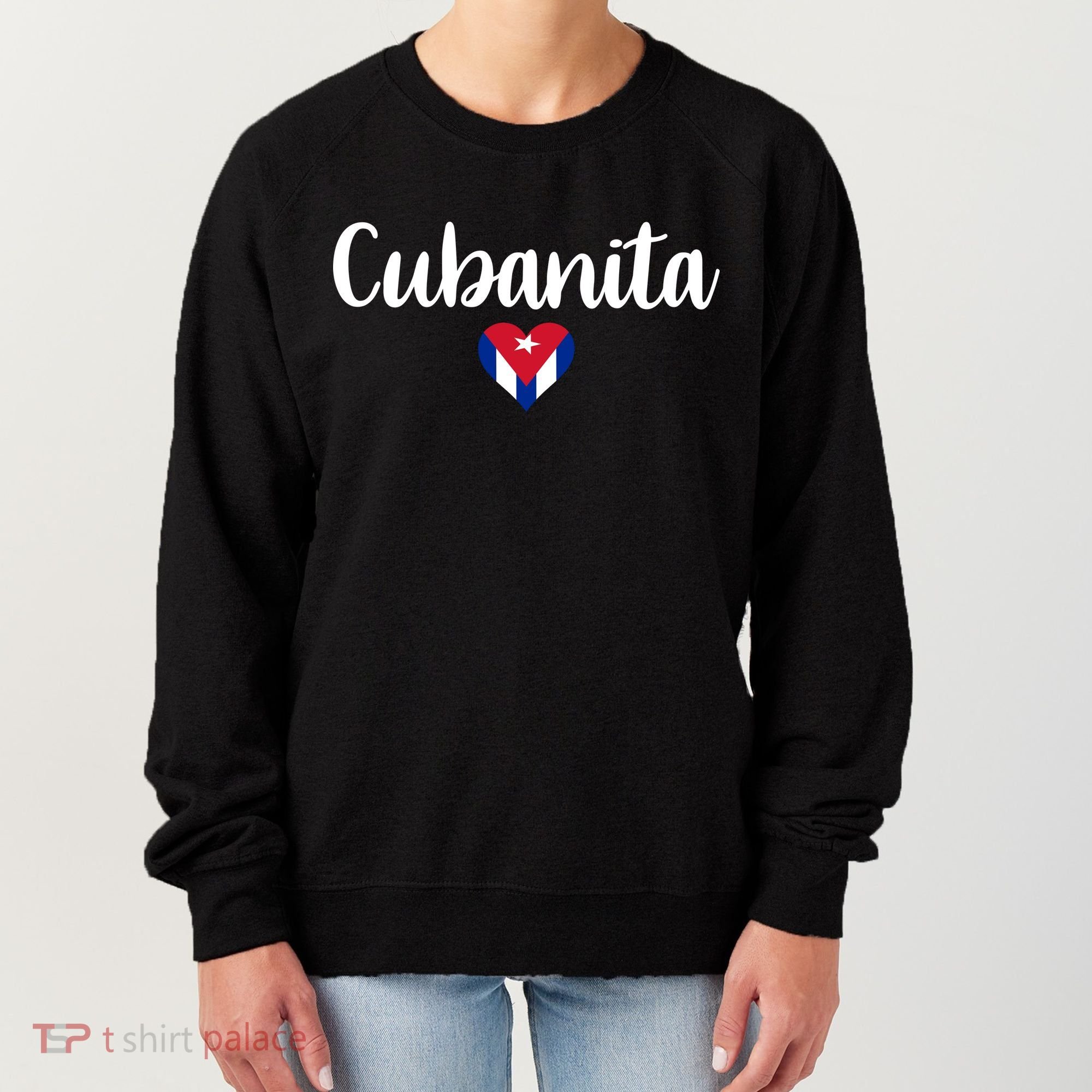 Cubanita Cuban Heart Cuba Flag Women's Sweatshirt