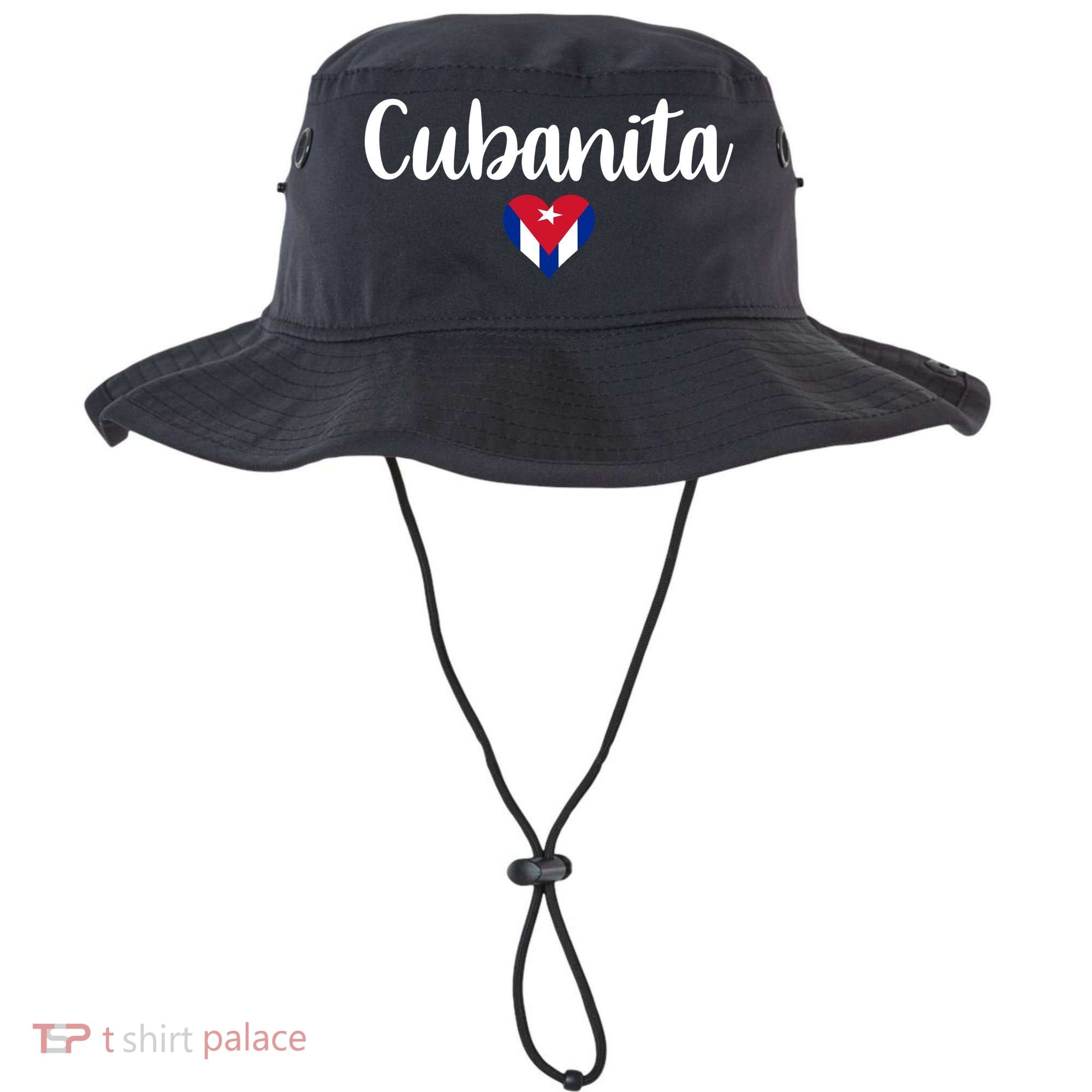 Cubanita Cuban Heart Cuba Flag Bucket Hat