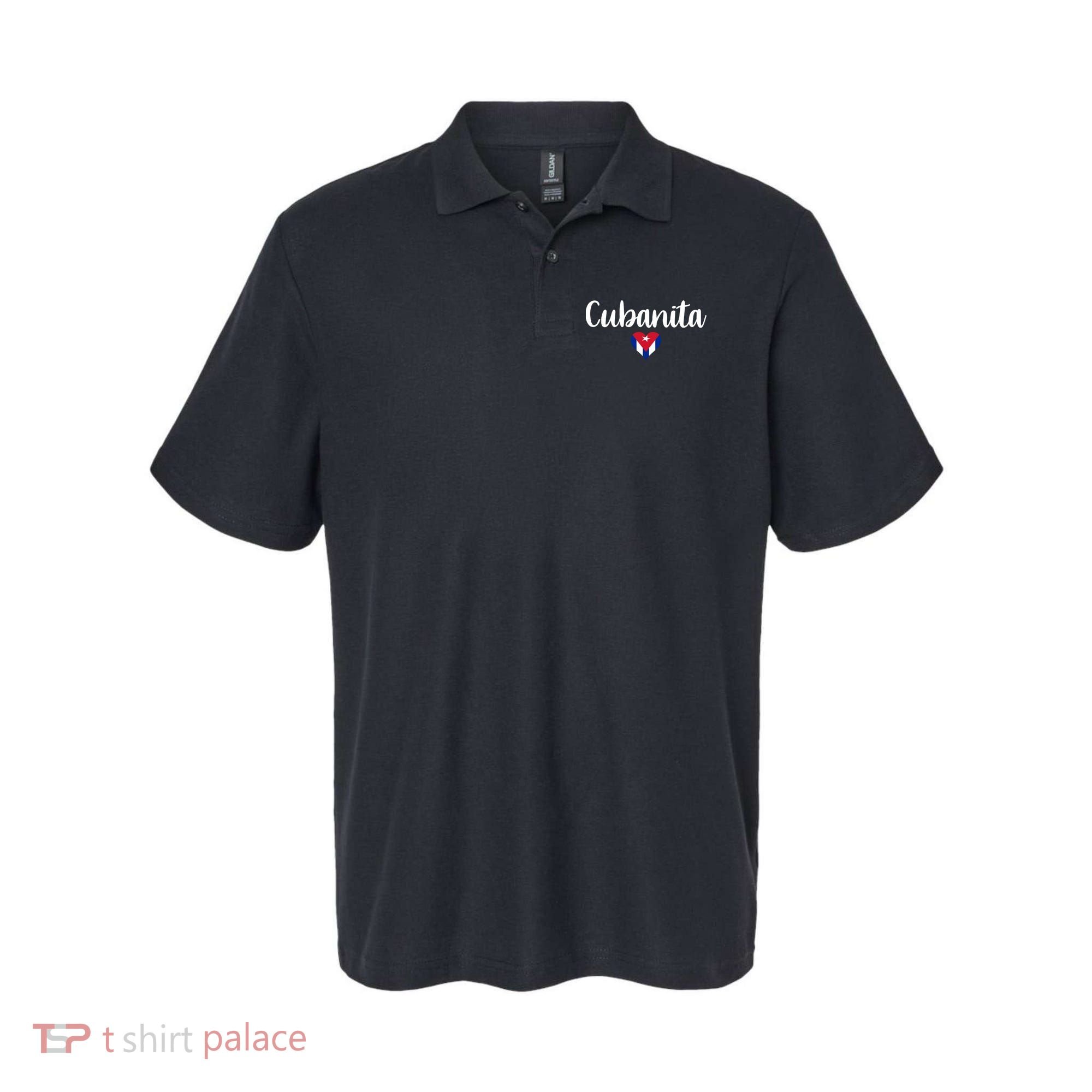 Cubanita Cuban Heart Cuba Flag Polo