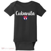 Cubanita Cuban Heart Cuba Flag Baby Bodysuit thumb 0