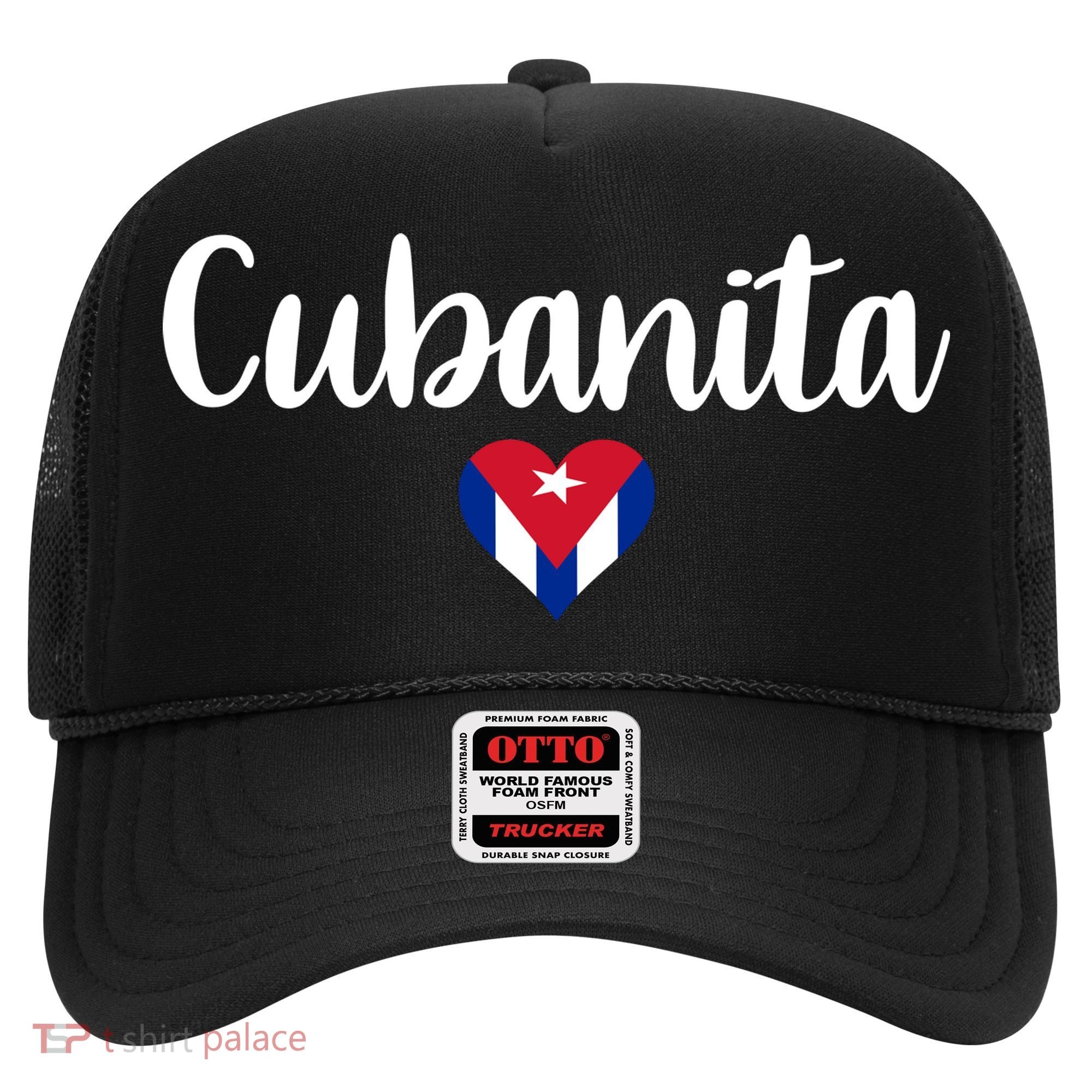 Cubanita Cuban Heart Cuba Flag Hat