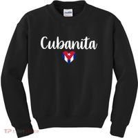 Cubanita Cuban Heart Cuba Flag Kids Sweatshirt thumb 0