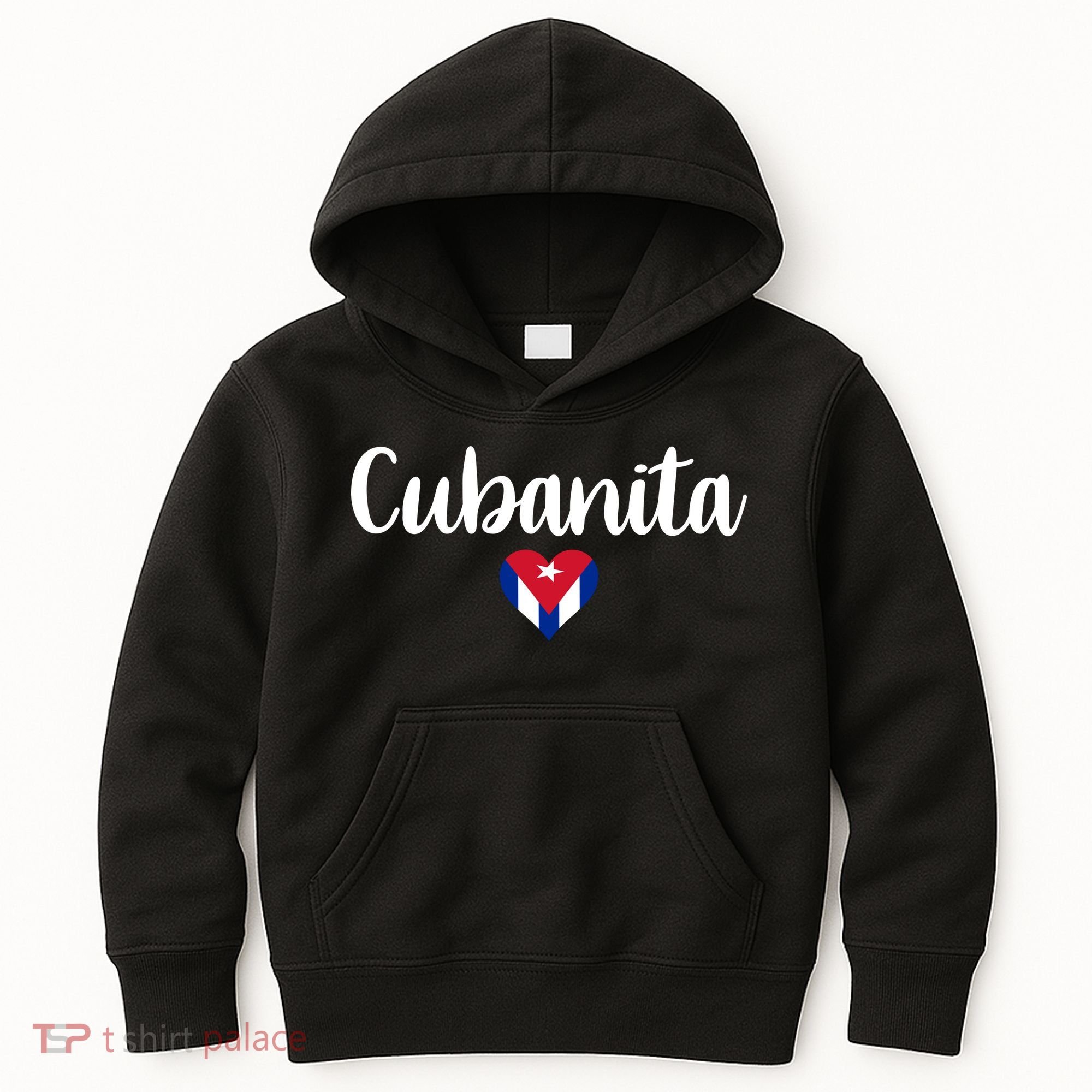 Cubanita Cuban Heart Cuba Flag Kids Hoodie