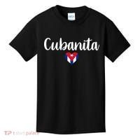 Cubanita Cuban Heart Cuba Flag Kids T-Shirt thumb 0