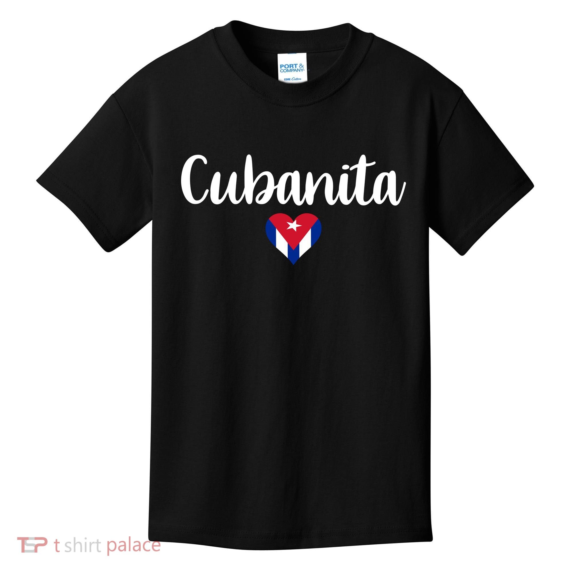 Cubanita Cuban Heart Cuba Flag Kids T-Shirt