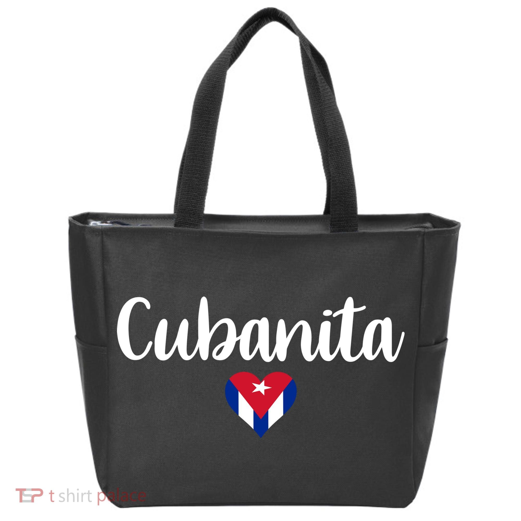 Cubanita Cuban Heart Cuba Flag Tote Bag