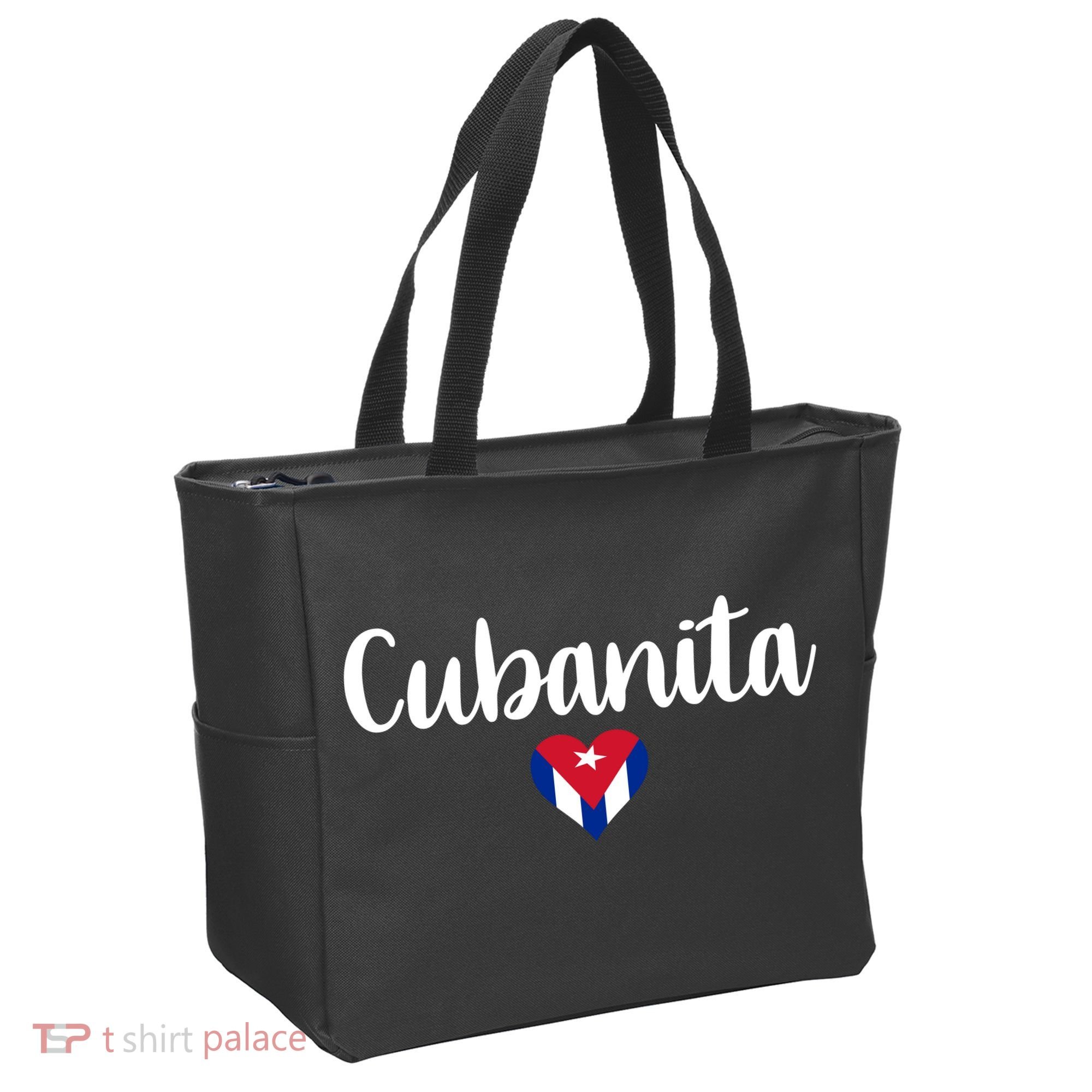 Cubanita Cuban Heart Cuba Flag Tote Bag